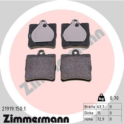 ZIMMERMANN 21919.150.1 Číslo výrobce: 21919. EAN: 4250238736424.