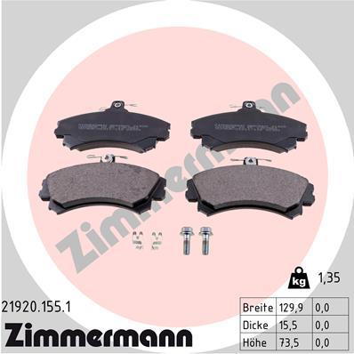 ZIMMERMANN 21920.155.1 Číslo výrobce: 21796. EAN: 4250238736431.