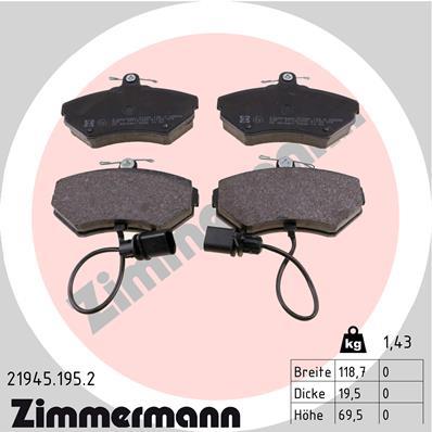 ZIMMERMANN 21945.195.2 Číslo výrobce: 21945. EAN: 4250238736592.