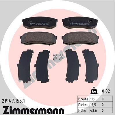 ZIMMERMANN 21947.155.1 Číslo výrobce: 21947. EAN: 4250238736608.