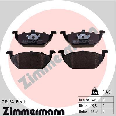 ZIMMERMANN 21974.195.1 Číslo výrobce: 21974. EAN: 4250238736677.