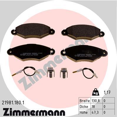 ZIMMERMANN 21981.180.1 Číslo výrobce: 21980. EAN: 4250238736707.