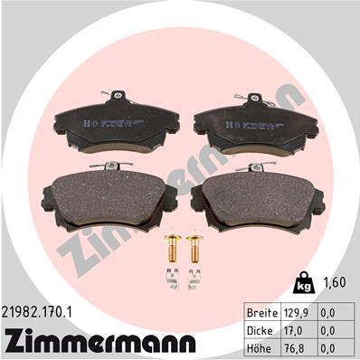 ZIMMERMANN 21982.170.1 Číslo výrobce: 21982. EAN: 4250238736714.