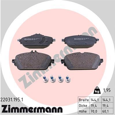 ZIMMERMANN 22031.195.1 Číslo výrobce: 22031. EAN: 4250238767169.