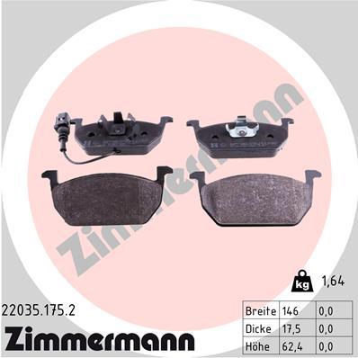 ZIMMERMANN 22035.175.2 Číslo výrobce: 22035. EAN: 4250238767237.