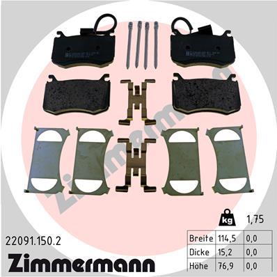 ZIMMERMANN 22091.150.2 Číslo výrobce: 22091. EAN: 4250238786252.