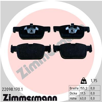 ZIMMERMANN 22098.170.1 Číslo výrobce: 22098. EAN: 4250238781752.