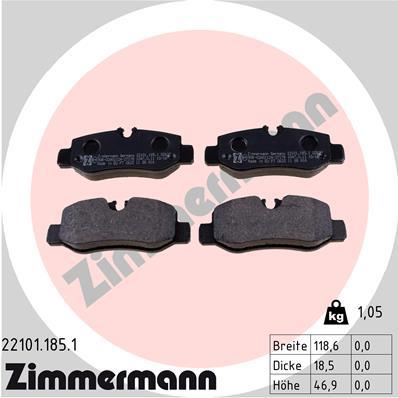 ZIMMERMANN 22101.185.1 Číslo výrobce: 22101. EAN: 4250238768746.
