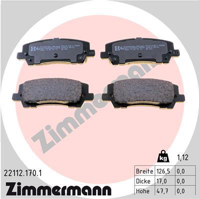 ZIMMERMANN 22112.170.1 Číslo výrobce: 22112. EAN: 4250238786368.