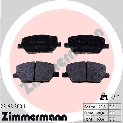 ZIMMERMANN 22165.200.1 Číslo výrobce: 22165. EAN: 4250238768692.