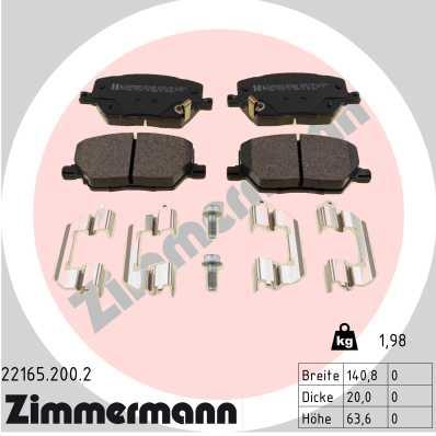 ZIMMERMANN 22165.200.2 Číslo výrobce: 22165. EAN: 4250238786214.