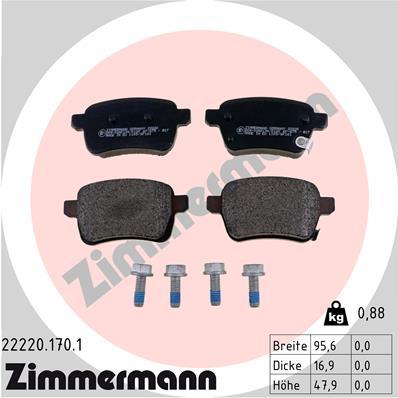ZIMMERMANN 22220.170.1 Číslo výrobce: 22220. EAN: 4250238769170.
