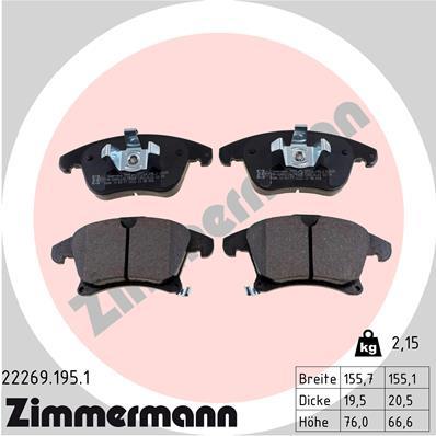 ZIMMERMANN 22269.195.1 Číslo výrobce: 22269. EAN: 4250238769149.