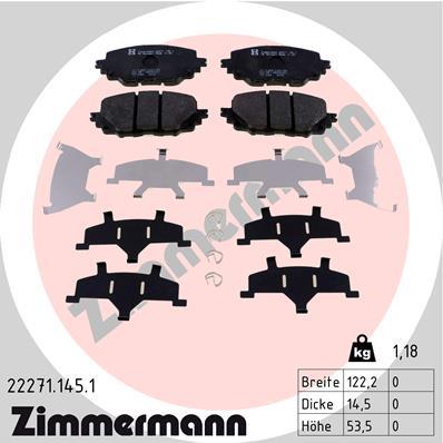 ZIMMERMANN 22271.145.1 Číslo výrobce: 22271. EAN: 4250238779643.