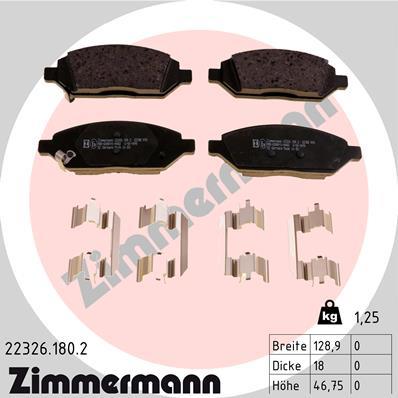ZIMMERMANN 22326.180.2 Číslo výrobce: 22326. EAN: 4250238778486.