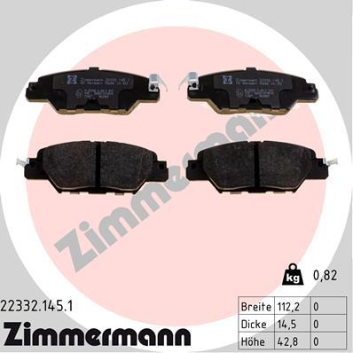 ZIMMERMANN 22332.145.1 Číslo výrobce: 22332. EAN: 4250238776994.