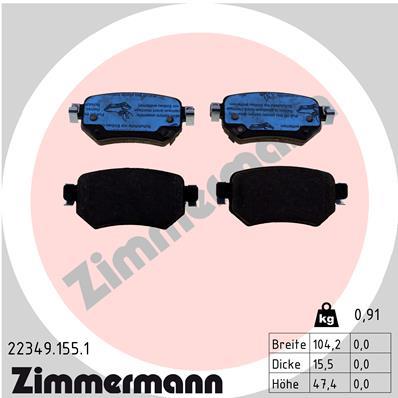 ZIMMERMANN 22349.155.1 Číslo výrobce: 22349. EAN: 4250238780540.