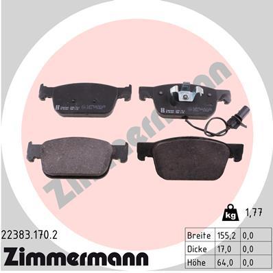 ZIMMERMANN 22383.170.2 Číslo výrobce: 22383. EAN: 4250238780199.