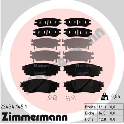 ZIMMERMANN 22434.145.1 Číslo výrobce: 22434. EAN: 4250238780304.
