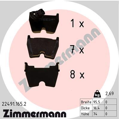 ZIMMERMANN 22491.165.2 Číslo výrobce: 22491. EAN: 4250238779735.