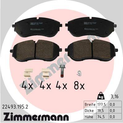 ZIMMERMANN 22493.195.2 Číslo výrobce: 26695. EAN: 4250238791423.