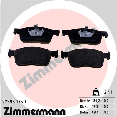 ZIMMERMANN 22593.175.1 Číslo výrobce: 22593. EAN: 4250238781950.