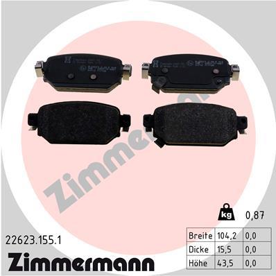 ZIMMERMANN 22623.155.1 Číslo výrobce: 22623. EAN: 4250238783473.