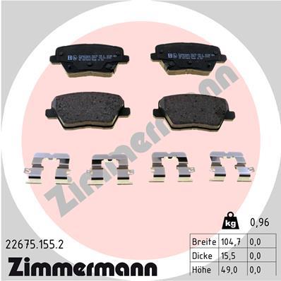 ZIMMERMANN 22675.155.2 Číslo výrobce: 22675. EAN: 4250238785873.