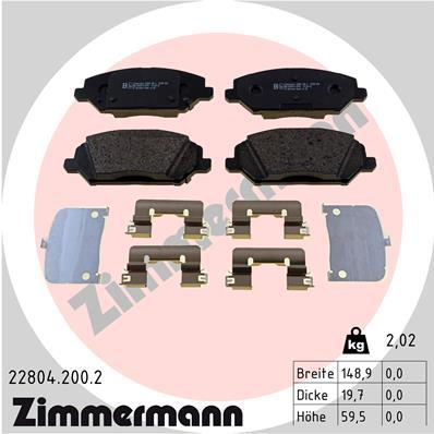 ZIMMERMANN 22804.200.2 Číslo výrobce: 22804. EAN: 4250238783275.
