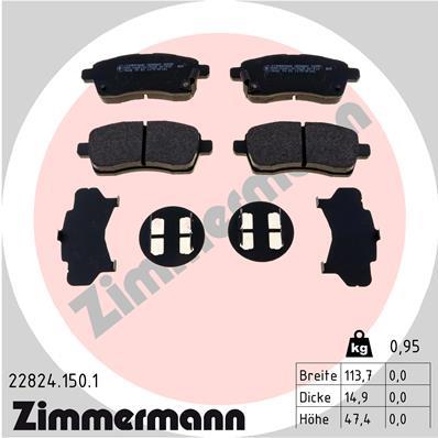ZIMMERMANN 22824.150.1 Číslo výrobce: 22824. EAN: 4250238784838.