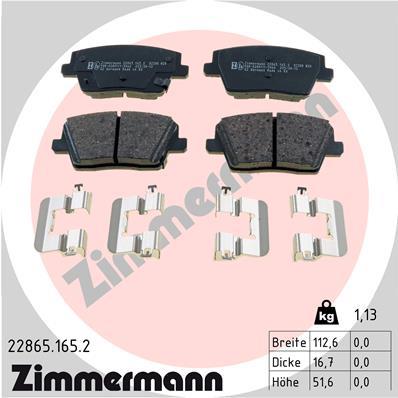 ZIMMERMANN 22865.165.2 Číslo výrobce: 22865. EAN: 4250238784661.