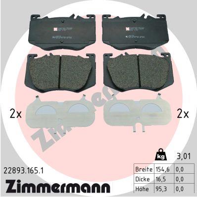 ZIMMERMANN 22893.165.1 Číslo výrobce: 22893. EAN: 4250238788416.