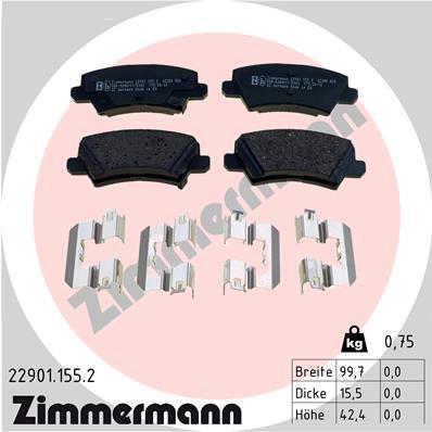 ZIMMERMANN 22901.155.2 Číslo výrobce: 22901. EAN: 4250238784296.