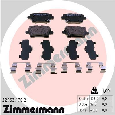 ZIMMERMANN 22953.170.2 Číslo výrobce: 22953. EAN: 4250238785200.