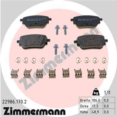 ZIMMERMANN 22986.170.2 Číslo výrobce: 22986. EAN: 4250238784845.
