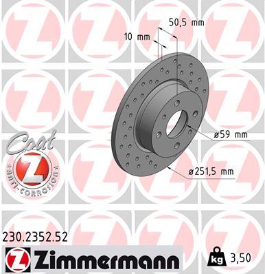 ZIMMERMANN 230.2352.52 EAN: 4250238751762.