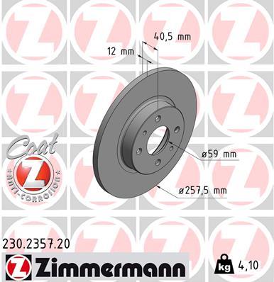 ZIMMERMANN 230.2357.20 EAN: 4250238743866.