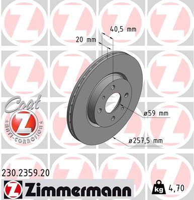 ZIMMERMANN 230.2359.20 EAN: 4250238743873.