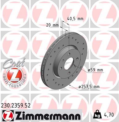 ZIMMERMANN 230.2359.52 EAN: 4250238749585.