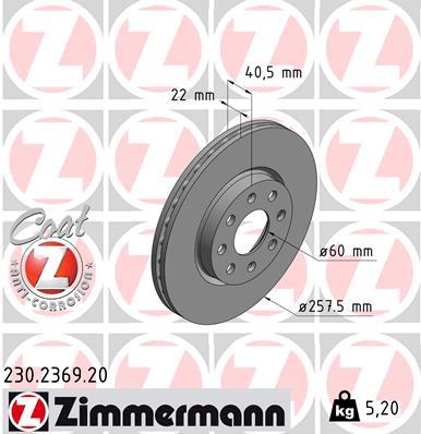 ZIMMERMANN 230.2369.20 EAN: 4250238743941.