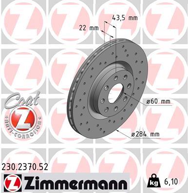 ZIMMERMANN 230.2370.52 EAN: 4250238749998.