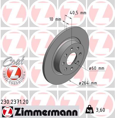 ZIMMERMANN 230.2371.20 EAN: 4250238763437.