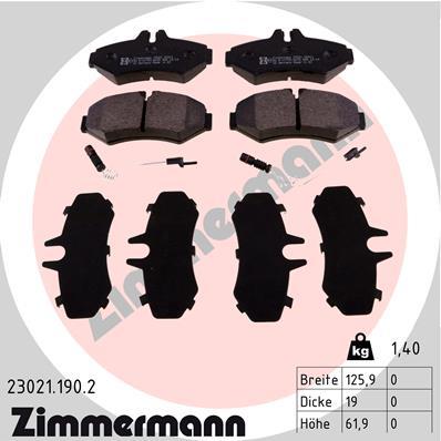 ZIMMERMANN 23021.190.2 Číslo výrobce: 23021. EAN: 4250238736806.