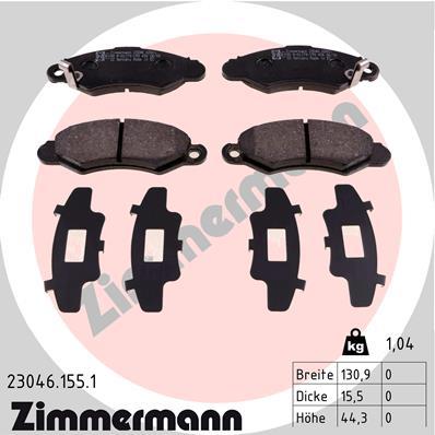 ZIMMERMANN 23046.155.1 Číslo výrobce: 23046. EAN: 4250238736875.