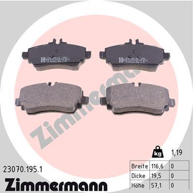 ZIMMERMANN 23070.195.1 Číslo výrobce: 23070. EAN: 4250238736950.
