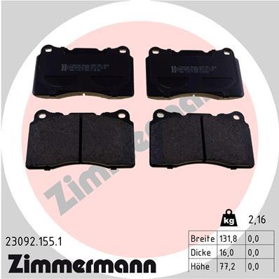 ZIMMERMANN 23092.155.1 Číslo výrobce: 23092. EAN: 4250238780748.