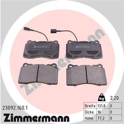 ZIMMERMANN 23092.160.1 Číslo výrobce: 23092. EAN: 4250238737049.