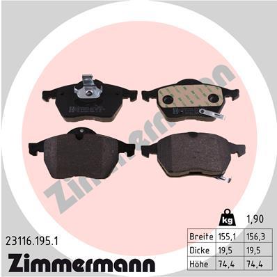 ZIMMERMANN 23116.195.1 Číslo výrobce: 21829. EAN: 4250238737155.