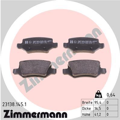 ZIMMERMANN 23138.145.1 Číslo výrobce: 23138. EAN: 4250238737216.
