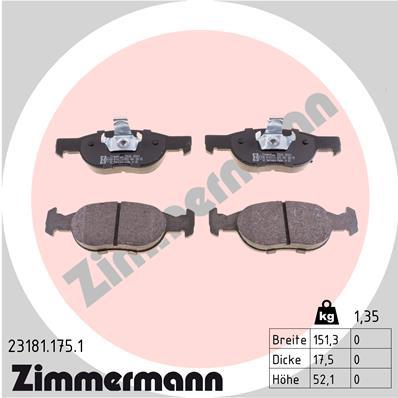 ZIMMERMANN 23181.175.1 Číslo výrobce: 21930. EAN: 4250238737384.